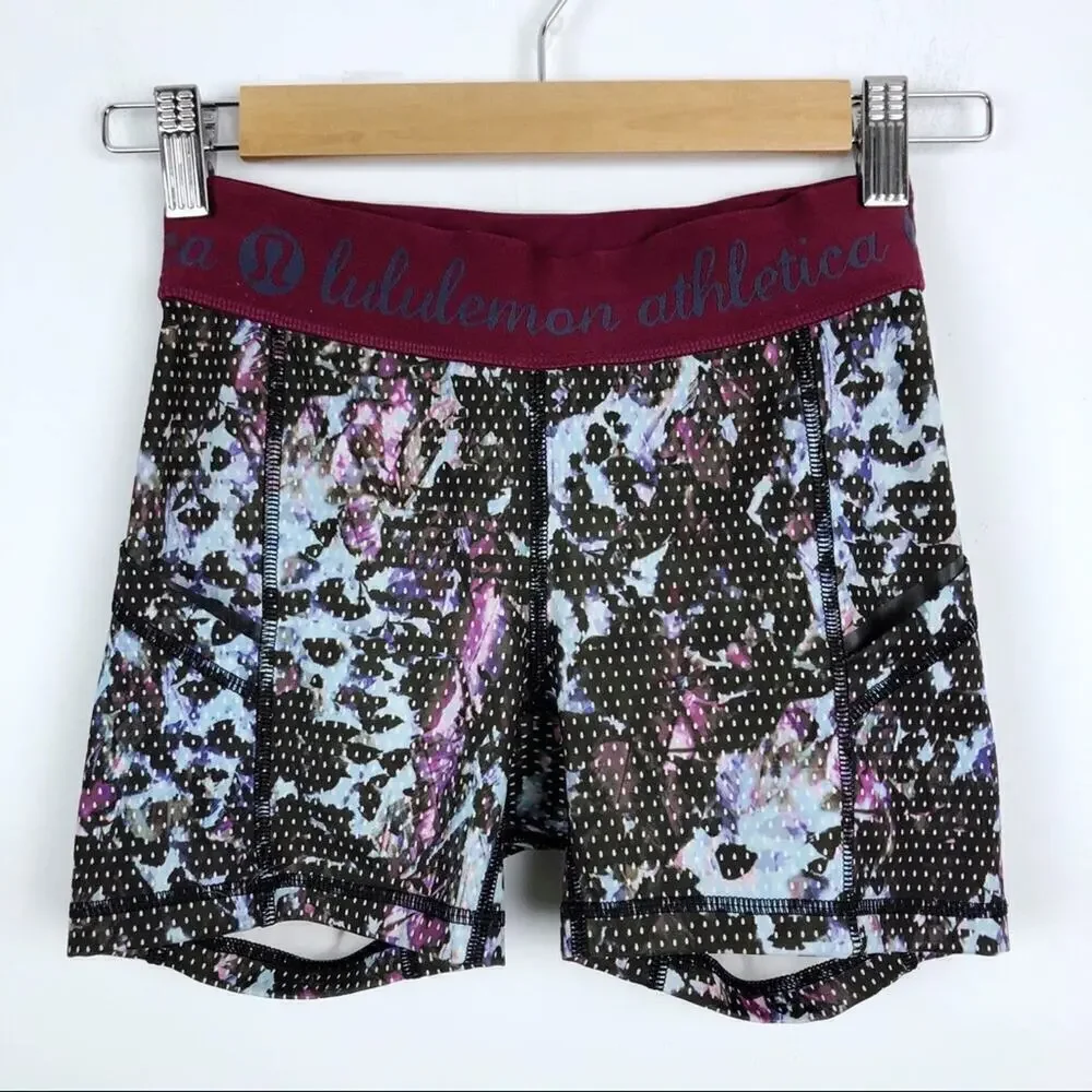 Lululemon What The Sport Bikers Shorts  Purple 2